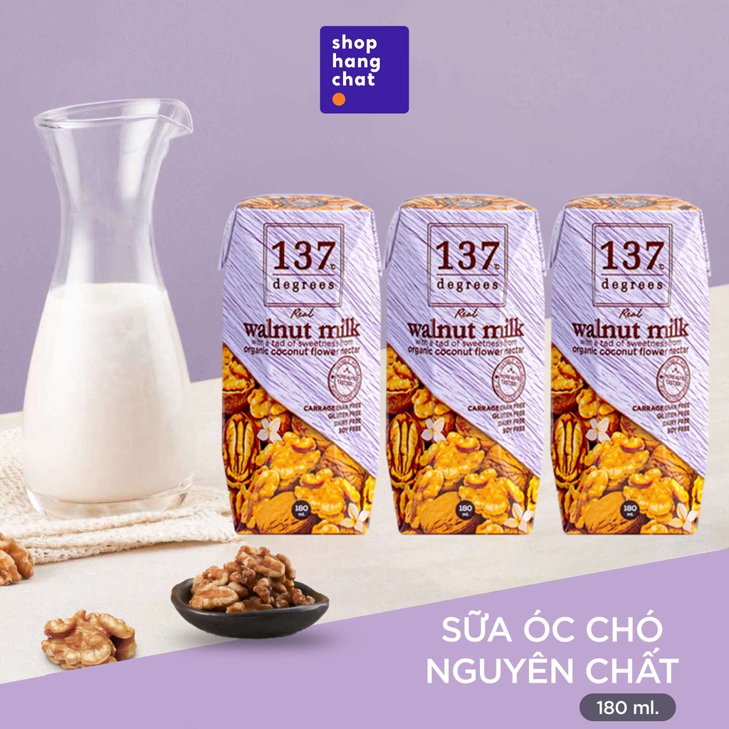 Sữa Hạt Óc Chó Nguyên Chất 137 DEGREES, 99% Từ Hạt Tươi