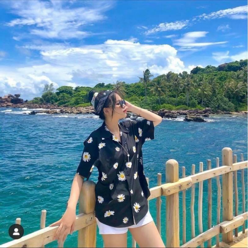 Áo Sơ Mi Tay Ngắn Unisex Cổ Bẻ Phông Cách Hàn Quốc Freesize