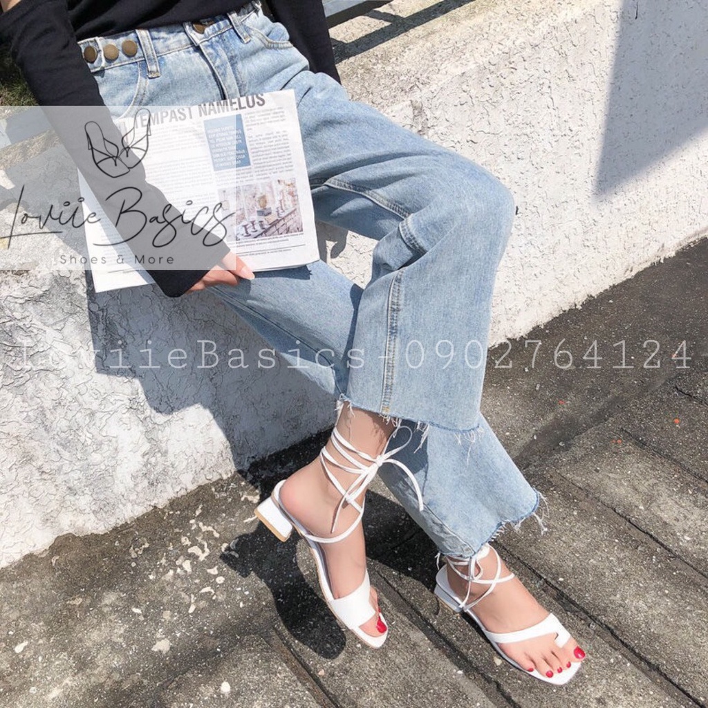SANDAL NỮ XỎ NGÓN LOVIIE BASIC - GIÀY CAO GÓT CỘT DÂY XỎ NGÓN CHIẾN BINH S210703 G220704