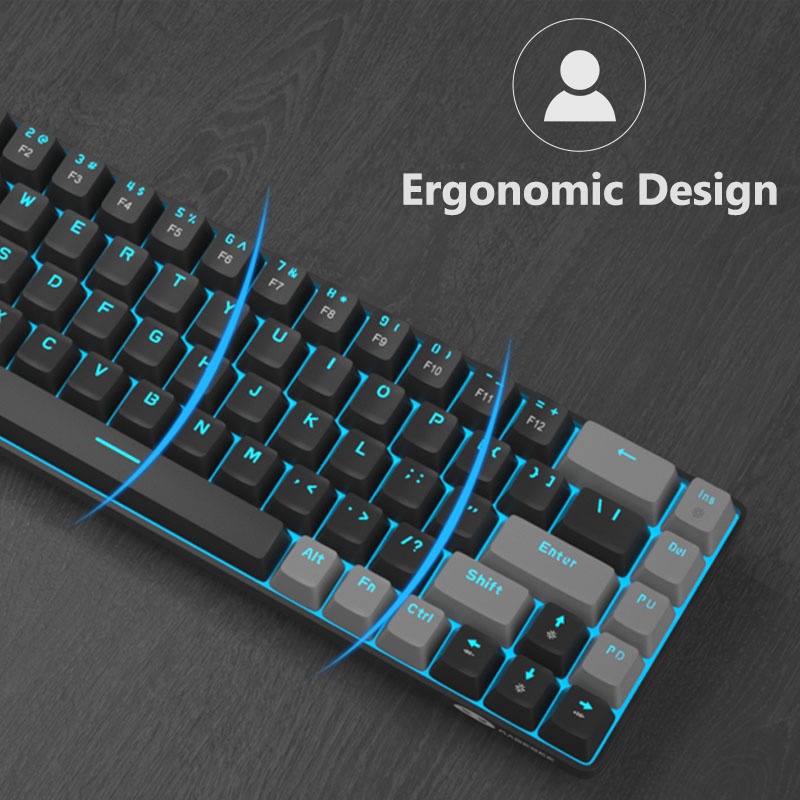 Bàn Phím Cơ MAGEGEE MK-Box 68 Phím 60% Type-C Có Đèn LED Nền Dành Cho Laptop Windows Mac