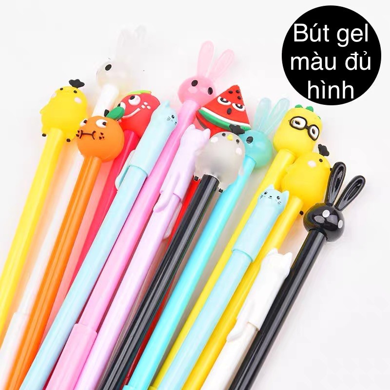 Bút nước hoạt hình dễ thương - Bút viết gel mực đen