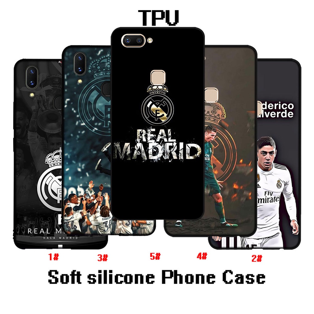 Ốp Điện Thoại Silicone Mềm Hình Real Madrid Cho OPPO Neo 9 A3s A5 A5s A7 A37 A39 / A57 A77 A83 A1 F3 F5 F7 A73 A7X F9 Pro HU124