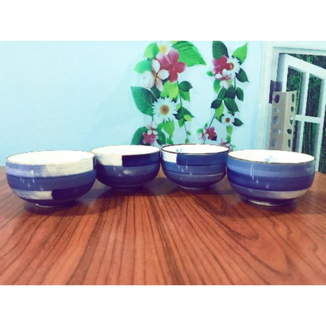 Bộ ly gốm sứ Nhật (4 cái, ib chọn mẫu)