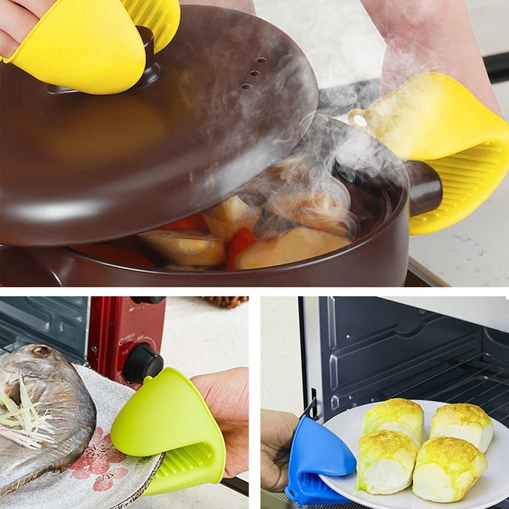 Set 2 miếng kẹp nhấc nồi chống nóng silicon an toàn, tiện lợi