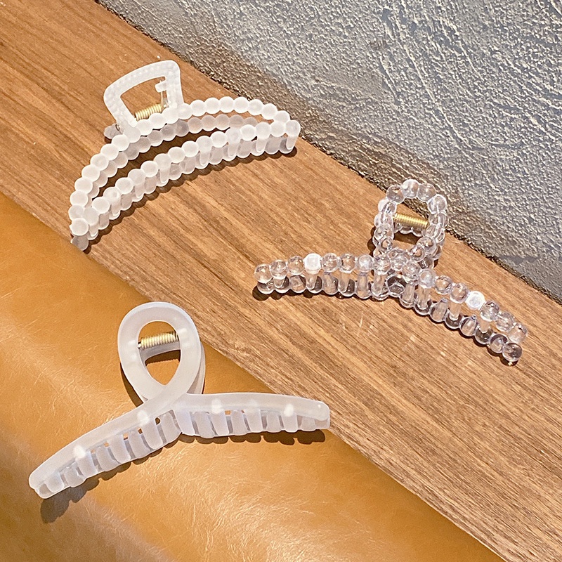 Kẹp tóc càng cua Hàn Quốc nữ đẹp hottrend trong suốt cỡ size lớn iLita - Cặp búi tóc dễ thương cào 10 răng, 14 răng