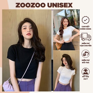 Áo Thun Croptop Nữ Tay Ngắn Ôm Body 100% Cotton ZOO09