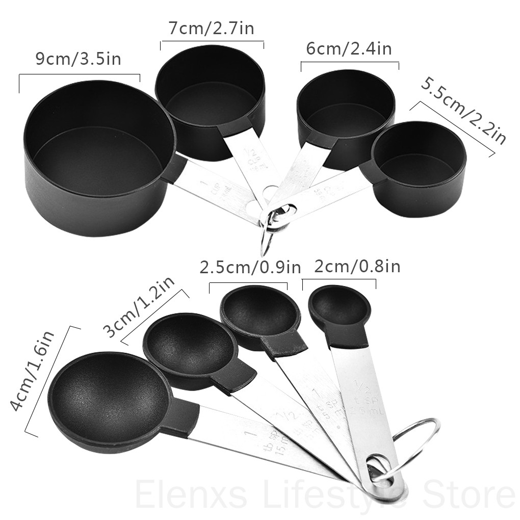 Bộ 8 Muỗng Đo Lường Bằng Thép Không Gỉ