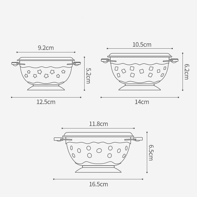 Bộ 3 Cái Chén Ăn Dặm Có Giác Hút Chống Rơi Chống Bỏng Có Nắp Đậy Cho Bé Luyện Tập Khả Năng Tự Ăn Dặm