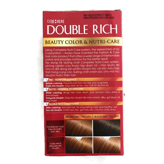 Thuốc nhuộm tóc Double Rich nâu ánh vàng-12N