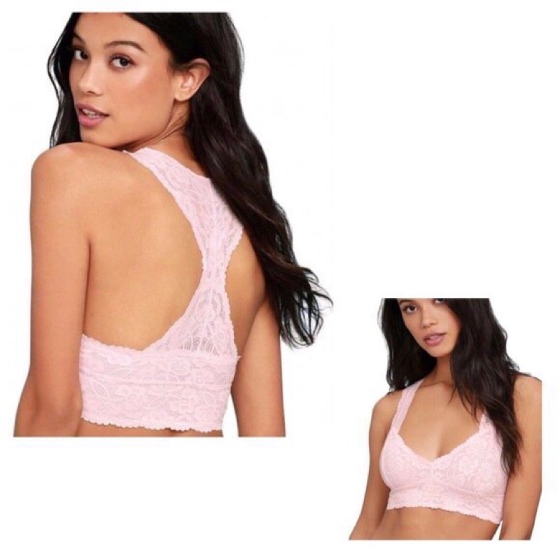 Lace Racerback Bralette - Áo Bra Ren Cổ V Không Đệm Ngực VNXK