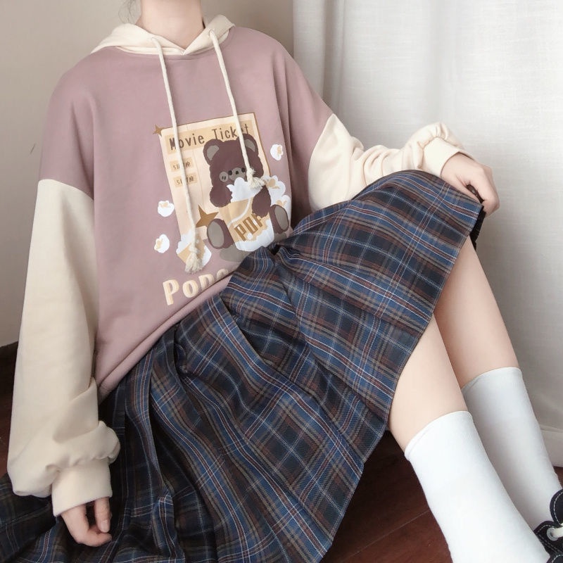 Áo Hoodie Mùa Đông Nhật Bản Dễ Thương Hợp Thời Trang Cho Nữ