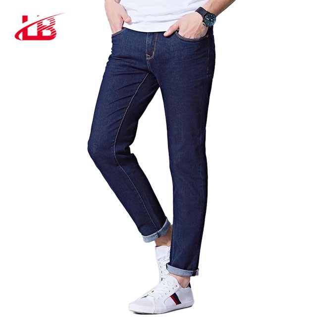 Quần Jeans Dài Nam Lb Co Giãn, Màu Xanh Trơn, Phom Body Dnhq05 !
