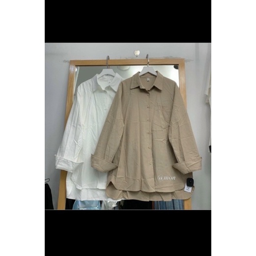 Sơ mi lệch tà ulzzang xinh xắn ( ẢNH THẬT + VIDEO ) | BigBuy360 - bigbuy360.vn