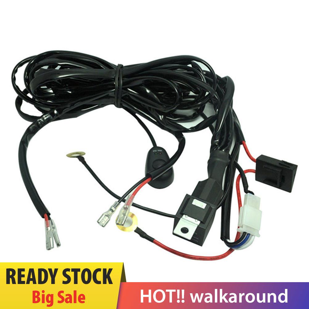 walkaround 3m LED Light Bar Wiring Harness Kit 2-Lead On/Off Switch 40A Relay 30A Fuse