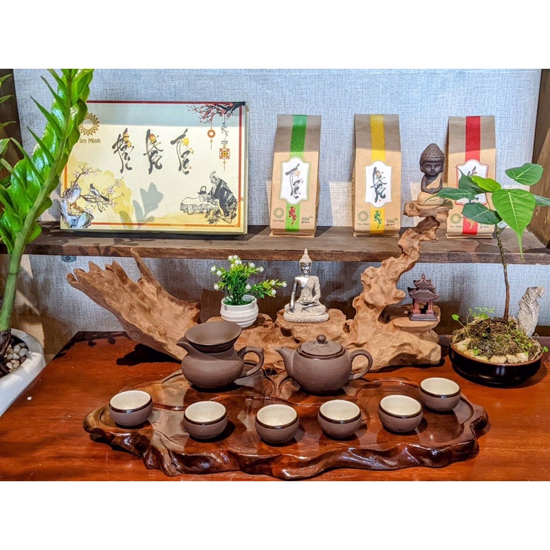 Bộ Ấm Bát Tràng Gốm Hoàng long