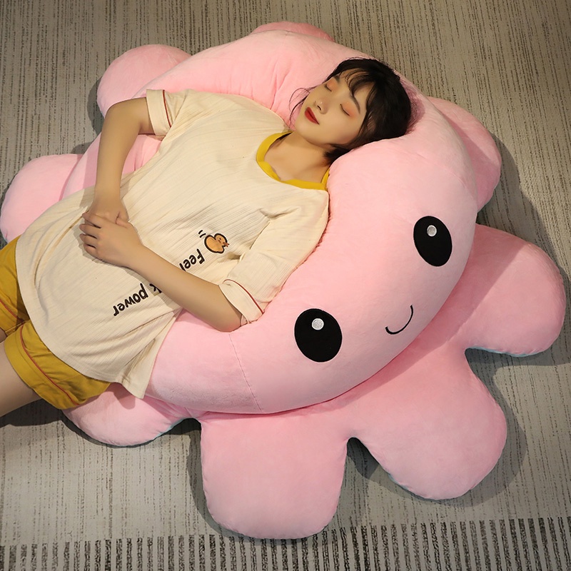 Kích thước LớnGấu Bông bạch tuộc cảm xúc size lớn 130cm vải nhung hàn quốc  Hai Mặt Khác Màu Và Cảm Xúc