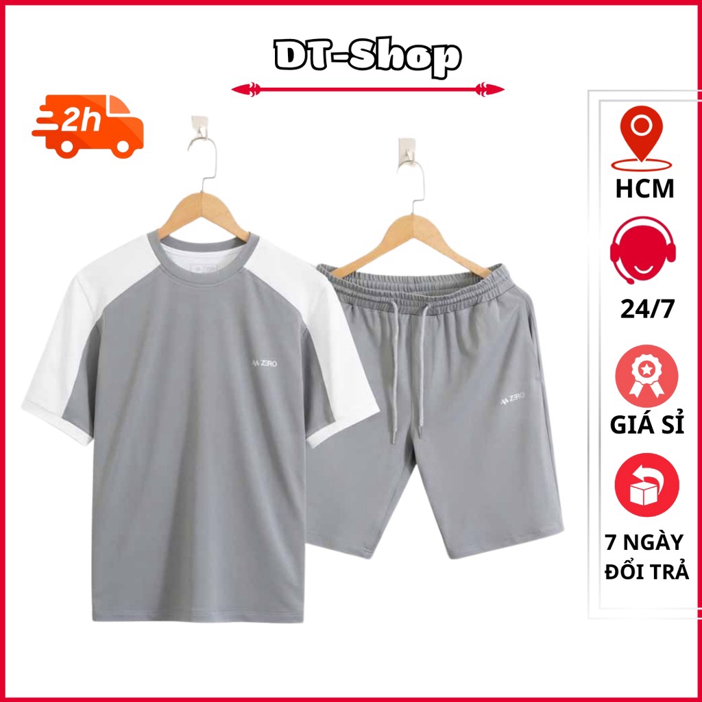 Bộ Thể Thao Nam chất thun co Giãn, năng động mùa Hè, 4 màu trẻ trung, bộ mặc nhà nam