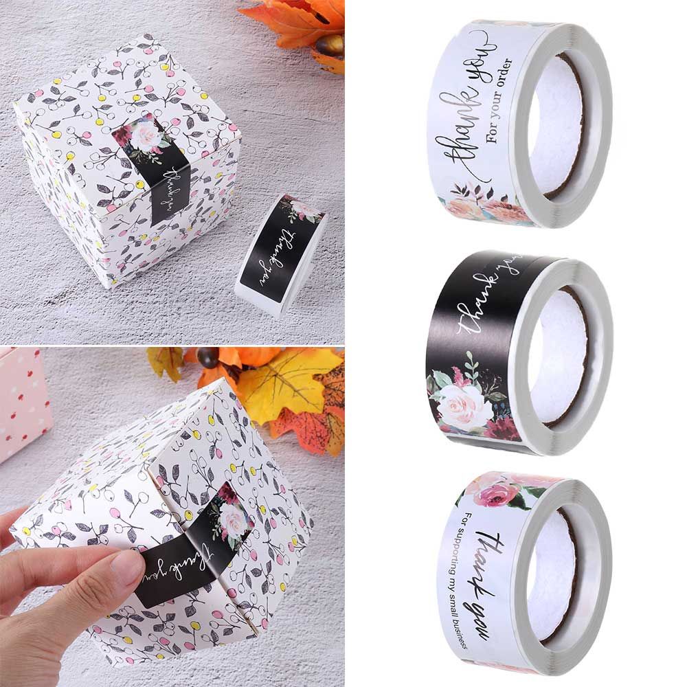 Cuộn Nhãn Dán Niêm Phong Gói Quà In Chữ Thank You Độc Đáo Trang Trí Đồ Thủ Công Diy