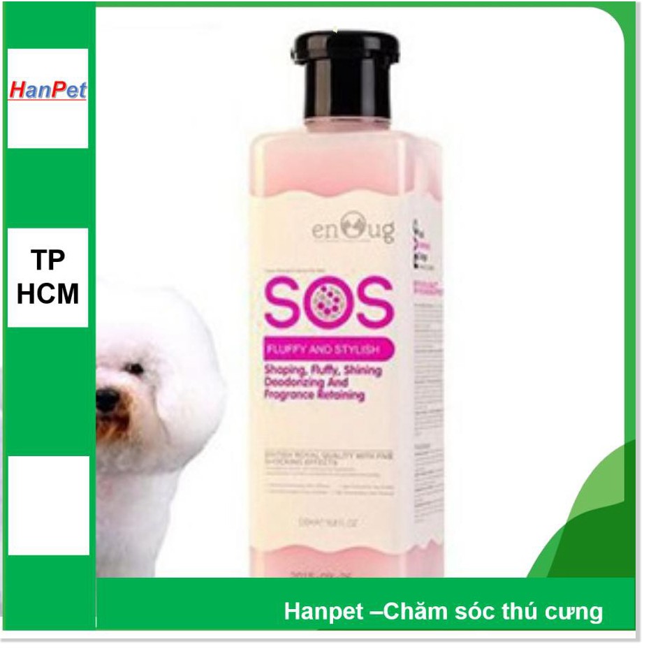 HN Sữa Tắm SOS - chai 530ml cho chó mèo (hanpet 366a) dầu tắm chó mượt lông chuyên dụng cho các spa chuyên nghiệp