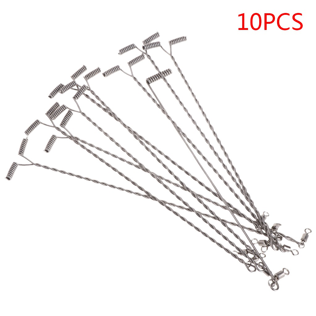 Bộ 10 phụ kiện câu cá bằng thép không gỉ Cuộn dây 9 / 12 / 15cm