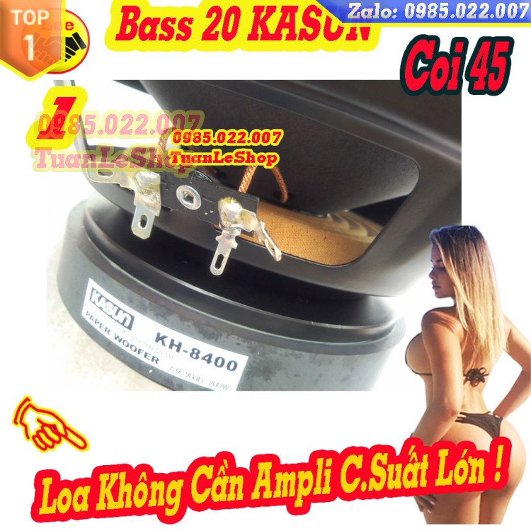 LOA BASS 2 TẤC KASUN CHÍNH HÃNG KH8400 - LOA BASS RỜI - GIÁ 02 CHIẾC LOA BASS 20