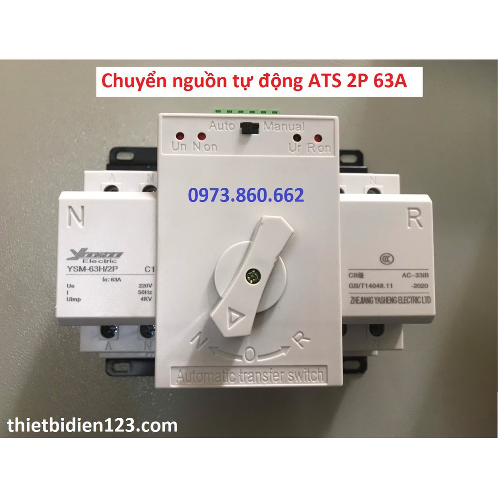 Chuyển nguồn tự động ATS 2P 63A - Dùng cho điện sinh hoạt nhà dân hộ gia đình -TBĐ