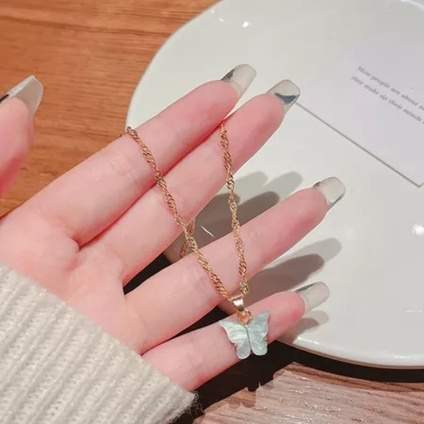 Dây chuyền mặt bướm màu sắc cá tính, vòng cổ thời trang Filibra - DC009