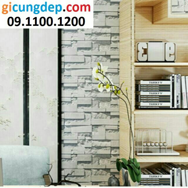 Giấy dán tường giả gạch 3D