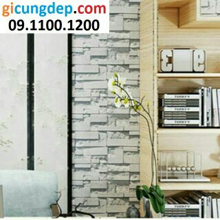 Giấy dán tường giả gạch 3D