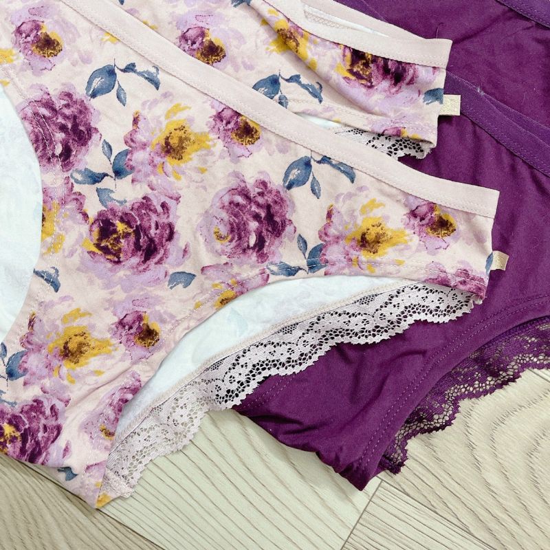 Quần lót bigsize  thun cotton viền ren siêu mềm mại - hàng xuất có size to