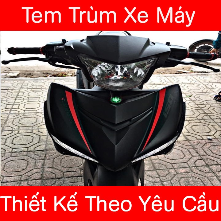 Tem Trùm Xe Exciter 150 Đen Nhám LTD