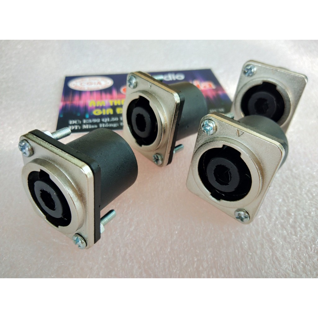 Speakon cái vuông mặt nhôm 4 cái Audio Châu Gia