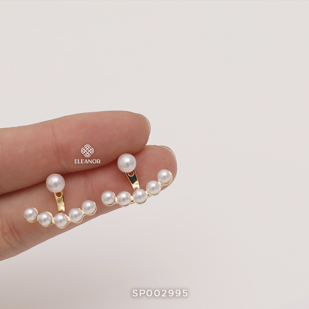 Bông tai nữ ngọc trai nhân tạo Eleanor Accessories khuyên tai chuôi bạc 925 kiểu dáng basic phụ kiện trang sức dễ thương