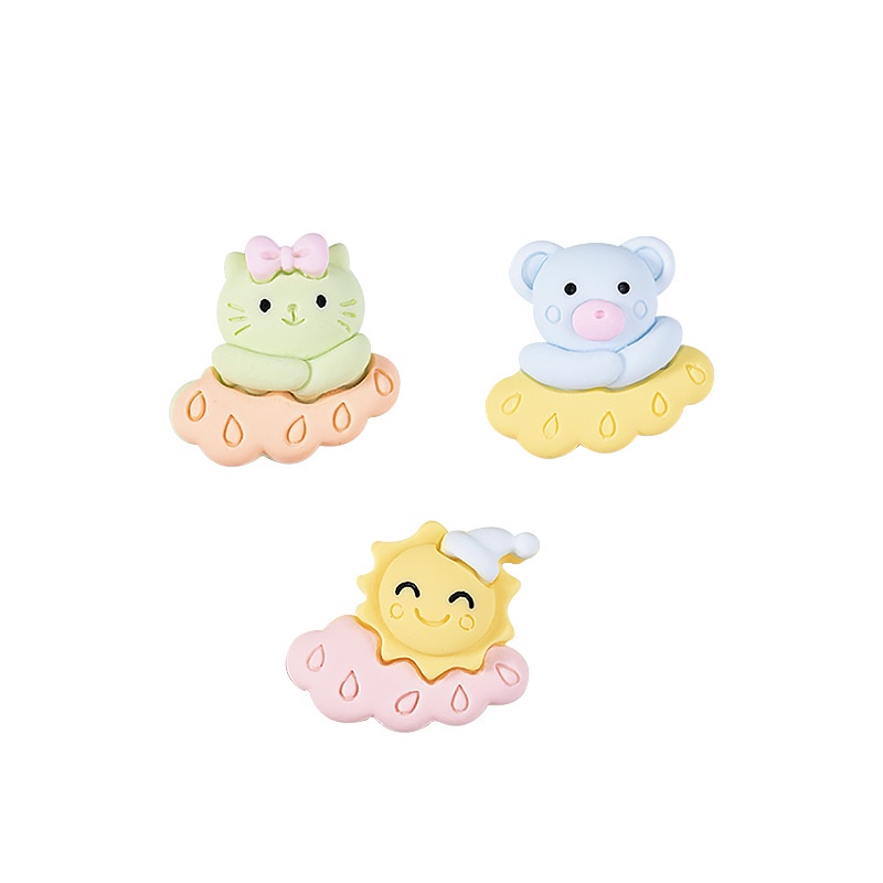 Set 10 đám mây hoạt hình xinh xắn phụ kiện làm kẹp tóc
