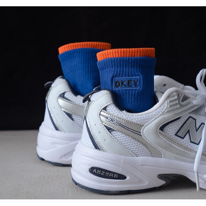 Vớ Unisex chữ OKEY cổ lửng nhiều màu, phong cách thể thao, năng động.