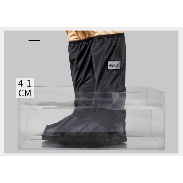 Ủng đi mưa ngoài trời cao cấp, chất liệu nhựa PVC 2 lớp loại đế dày cao cấp (Rainproof Shoe Cover)