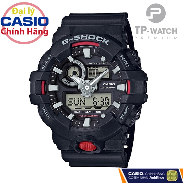 Đồng Hồ Nam Dây Nhựa Casio G-Shock GA-700-1A Chính Hãng GA-700-1ADR