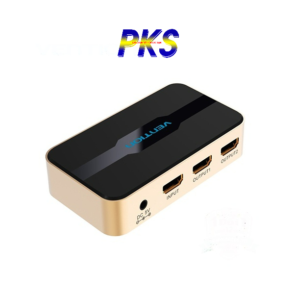 Bộ chia HDMI Vention ACBGO 1 ra 2 - có thể chạy đồng thời 2 màn hình
