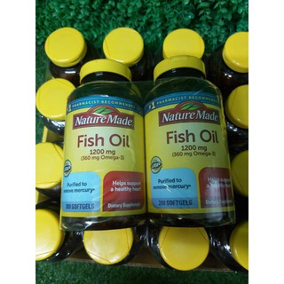 Viên dầu cá fish oil nature made omega 3 của mỹ - 200 viên