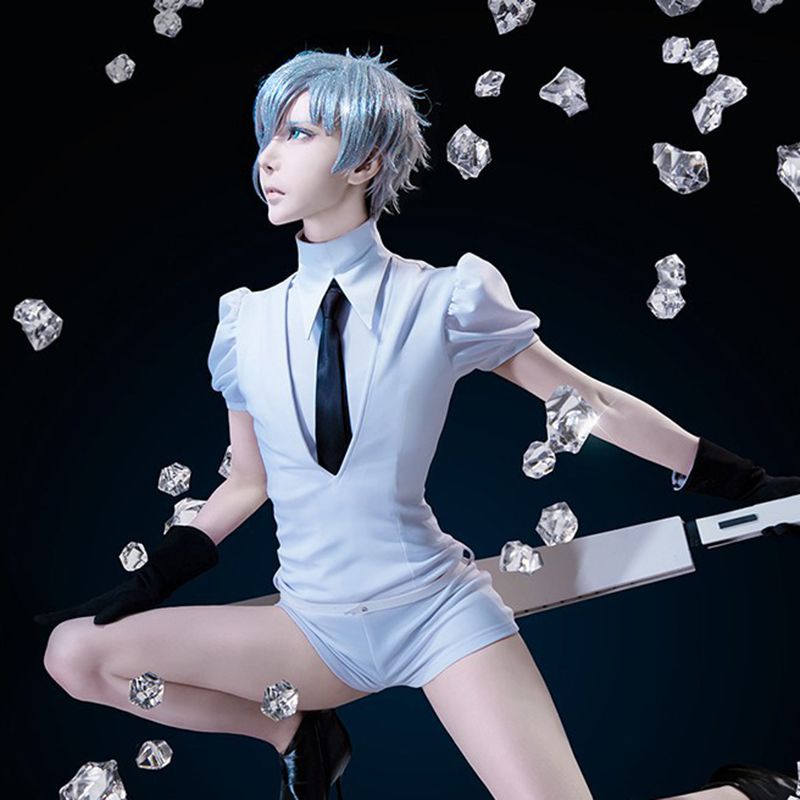 Bộ Đồng Phục Hóa Trang Nhật Bản Land Of The Lustrous Phosphophyllite Đính Kim Cương Màu Đen