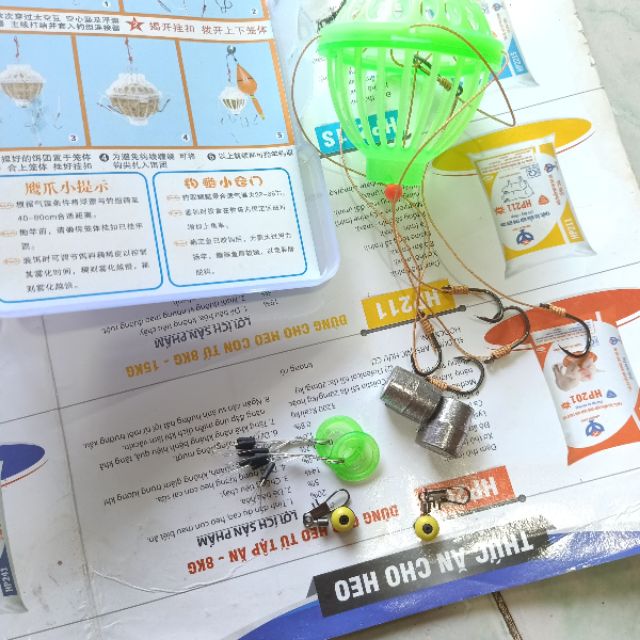 Hộp 2 Bộ Lan-xê câu cá mè như hình-BỘ LƯỠI CÂU CÁ MÈ