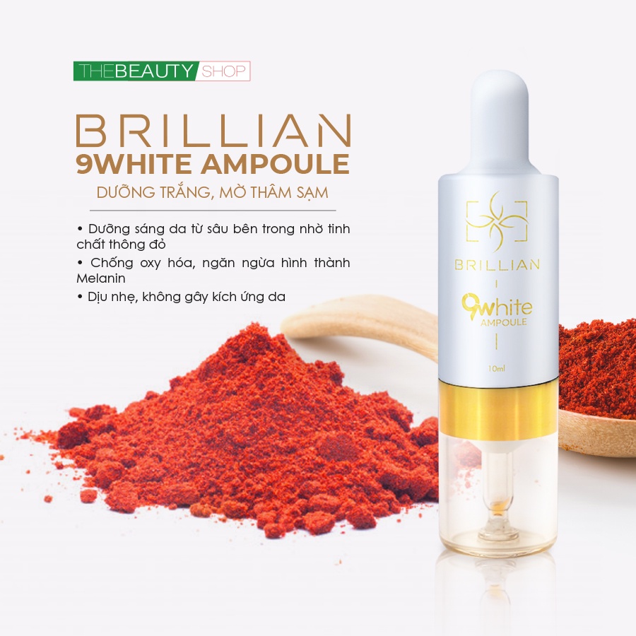 Tế Bào Gốc Dưỡng Trắng Mờ Thâm Brillian 9White Ampoule