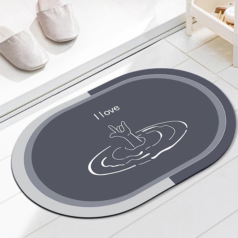 Thảm SILICON siêu hút nước, thấm nước , trống chơn trượt, màu sắc đẹp