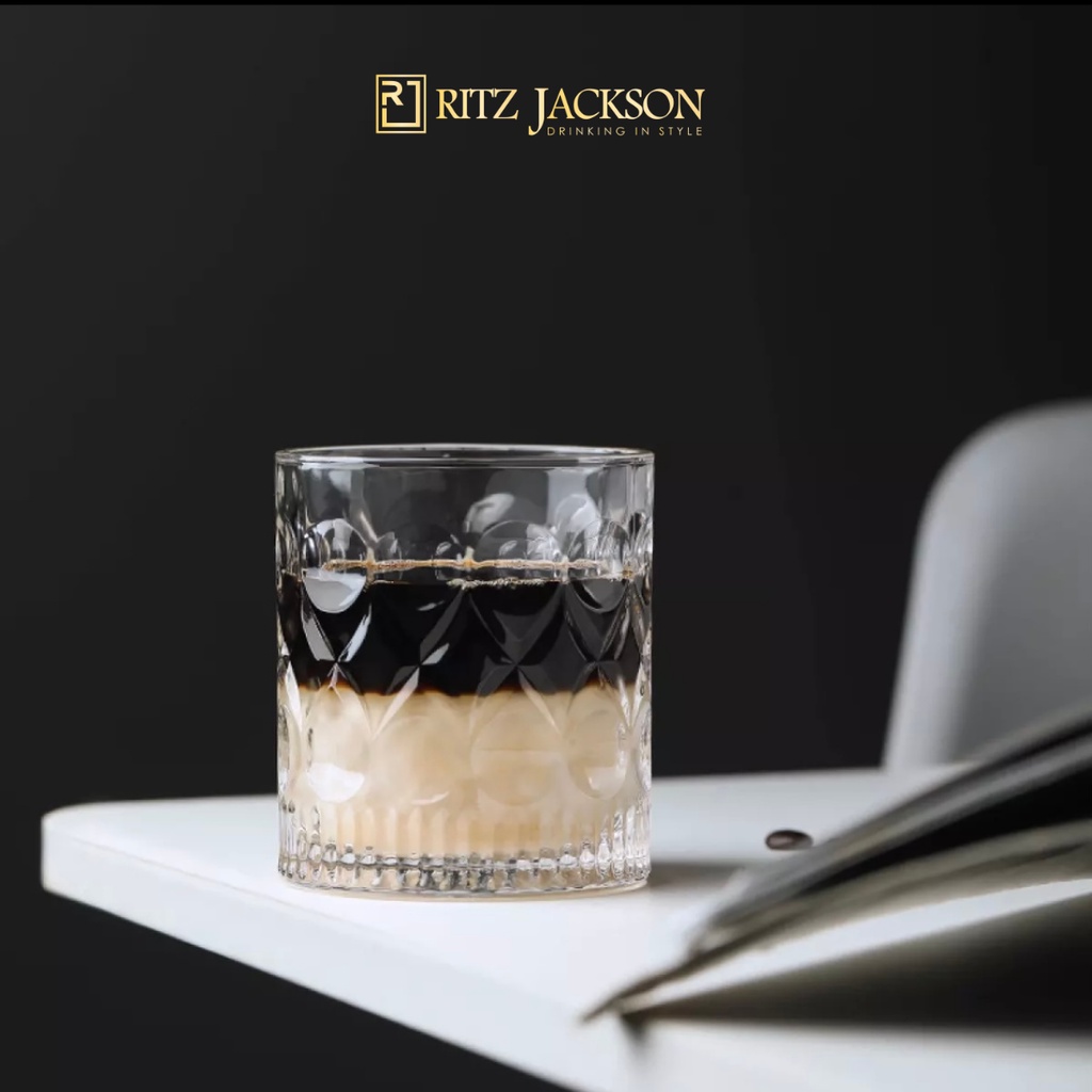 Ly thủy tinh XO whisky họa tiết tân cổ cách điệu sang trọng. Cốc thủy tinh, ly rock uống rượu, cà phê