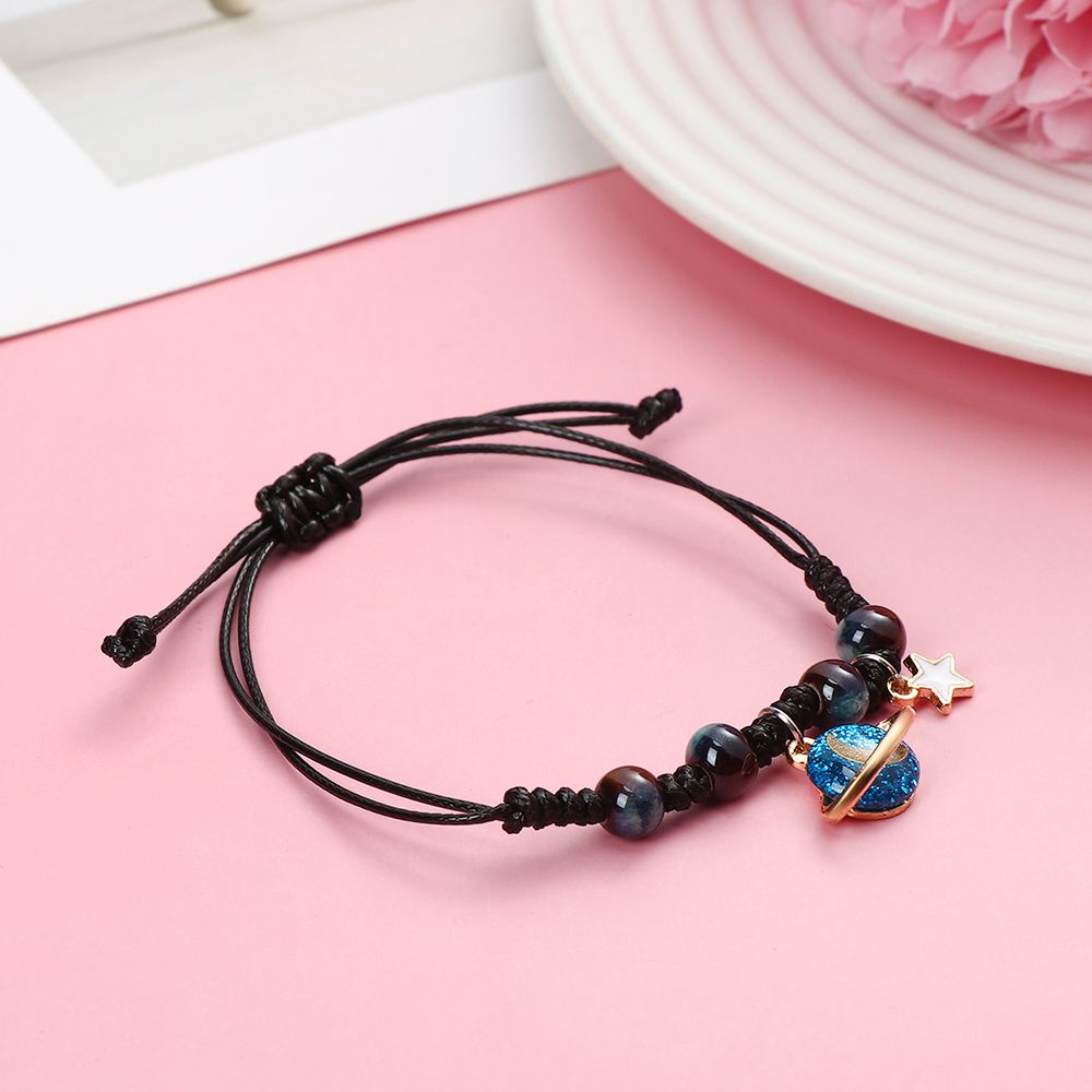 Vòng Tay Dây Bện Mặt Hình Hành Tinh Vũ Trụ Mihan Làm Bằng Thủ Công Nhiều Màu Sắc Làm Bằng Tay Cho Cặp Đôi/Học Sinh