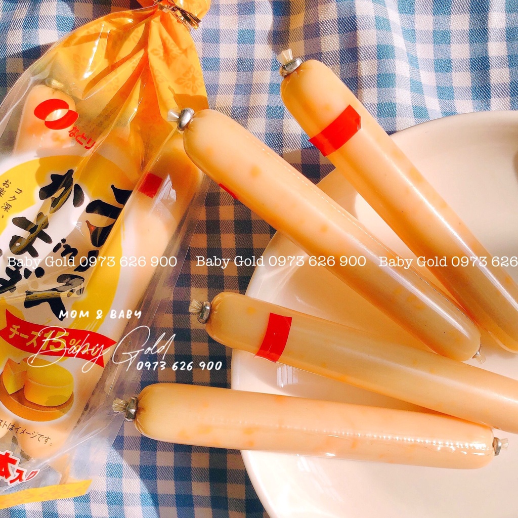Xúc xích Phô Mai Cá Tuyết Đến Từ Nhật Bản Túi Lớn 8 cây Dành Cho Bé Từ 1 Tuổi 🥰