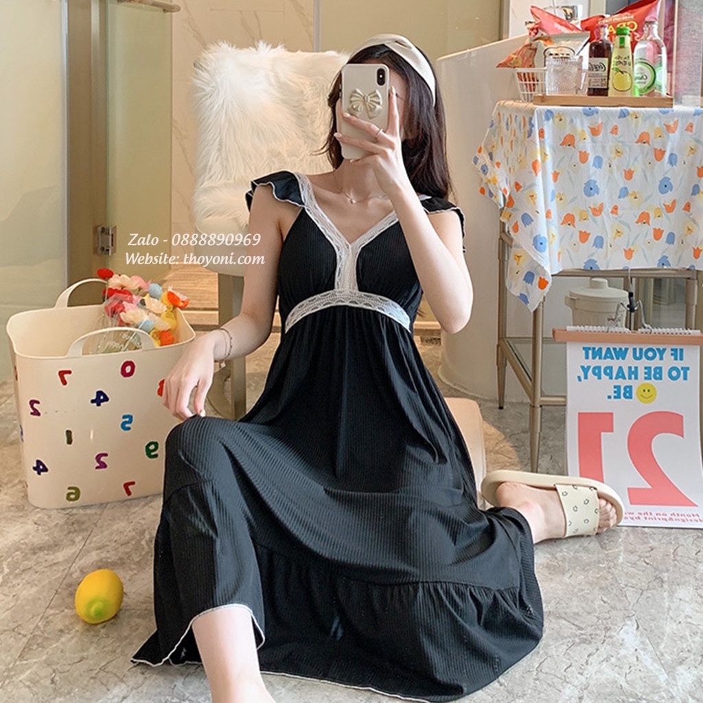 Váy midi mặc nhà có đệm ngực siêu đẹp & mềm mịn | BigBuy360 - bigbuy360.vn