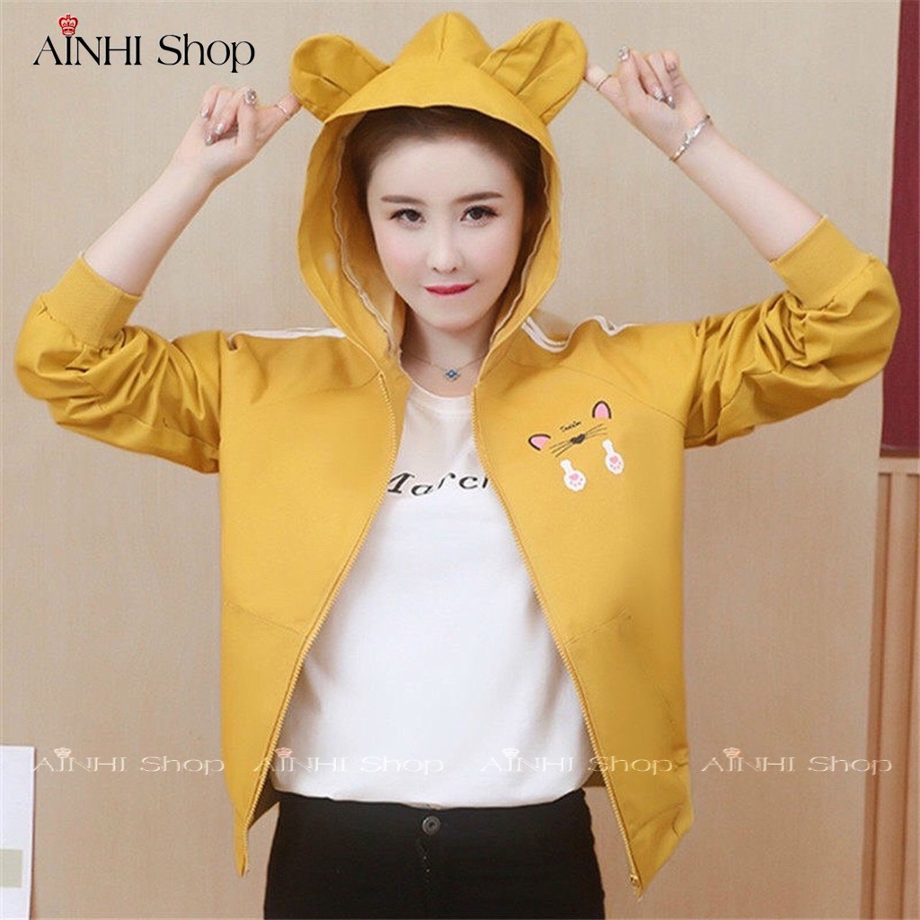 Áo Khoác Nữ ❤️FREESHIP❤️ Áo Khoác Dù Nữ Chống Nắng Xanh Tai Mèo Dễ Thương | BigBuy360 - bigbuy360.vn