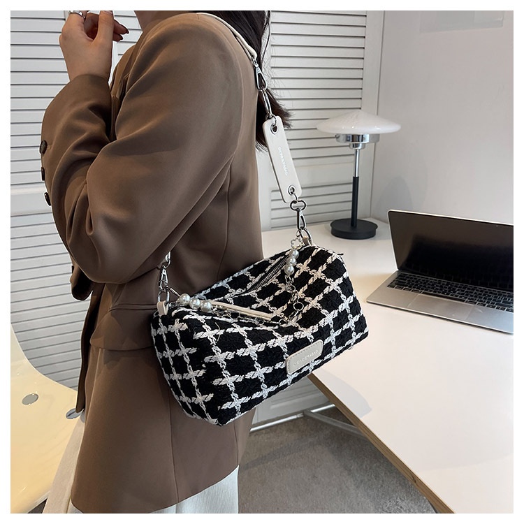 Túi Đeo JASMIN NOIR Chéo Vai Bằng Len Thời Trang Dễ Thương Cho Nữ