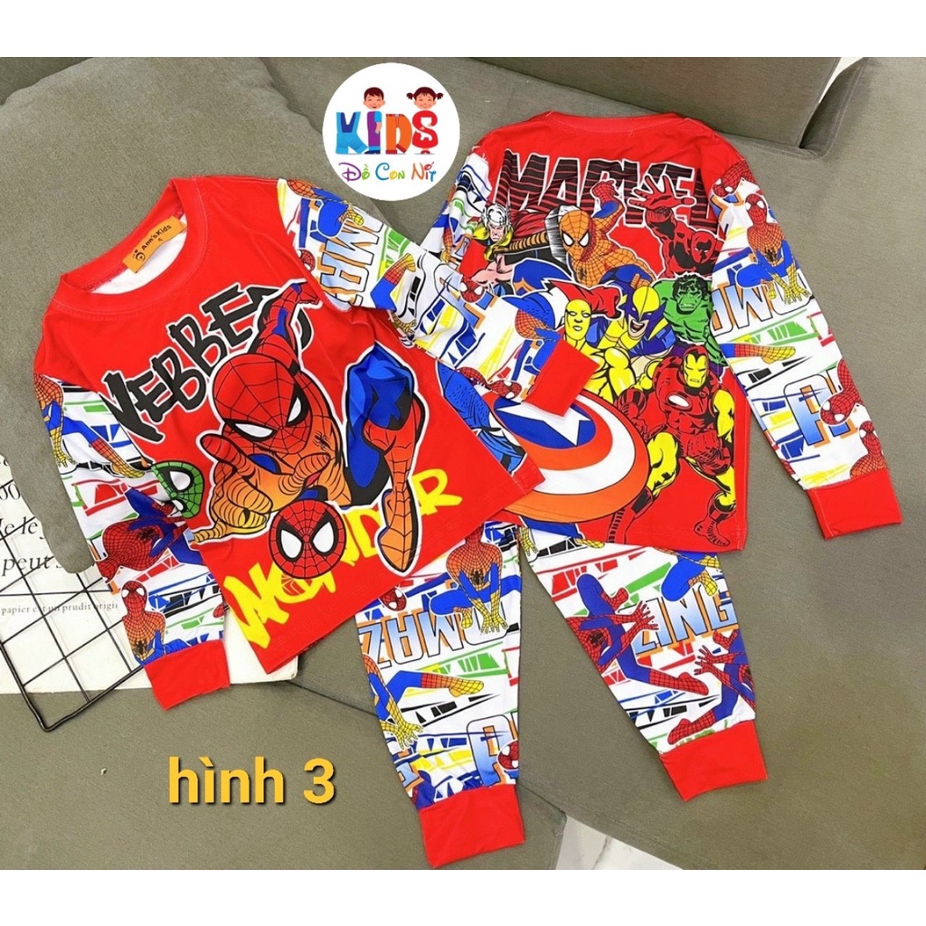 THUN LẠNH SIÊU NHÂN TAY DÀI BÉ TRAI - ĐỒ BỘ TRẺ EM